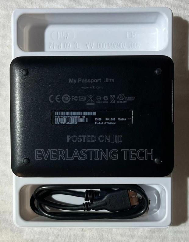 WD 2TB Black My Passport Ultra Portable External Hard Drive - thumbnail 3