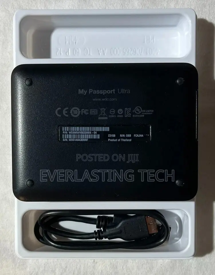 WD 2TB Black My Passport Ultra Portable External Hard Drive