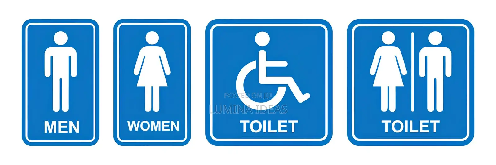 Premium Acrylic Washroom Door Signs - Washroom Signage