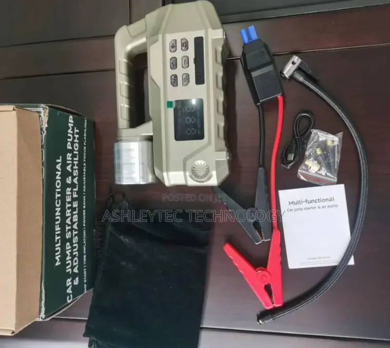 Car Jump Starter + Digital Air Compressor – Emergency Power Pack