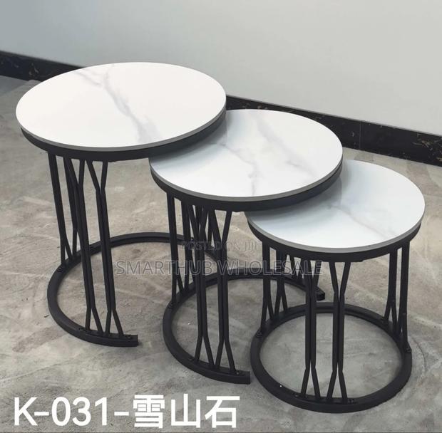 3 in 1 Executive Pure Marble Coffee Table - main view
