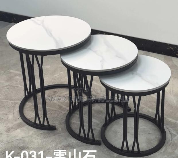 3 in 1 Executive Pure Marble Coffee Table - thumbnail 2