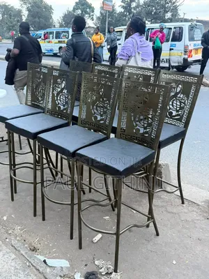 Green Powdercoated High Bar Chairs