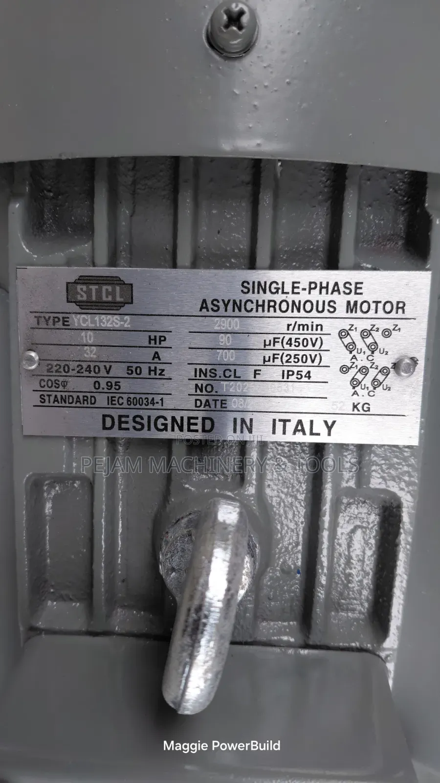 10hp Single Phase 2900RPM STCL Electric Motor With Pulley