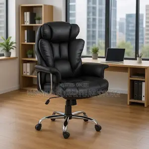 Office Chairs; Executive Leather Office Seat With Butterfly Backrest