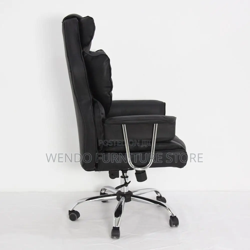 Office Chairs; Executive Leather Office Seat With Butterfly Backrest