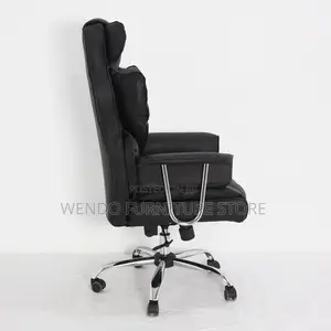 Office Chairs; Executive Leather Office Seat With Butterfly Backrest