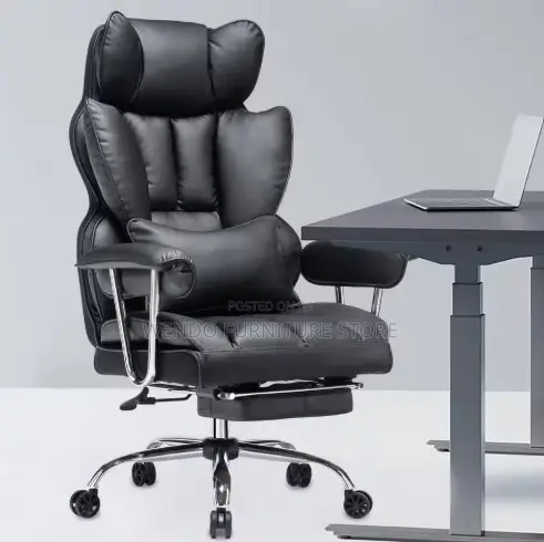 Office Chairs; Executive Leather Office Seat With Butterfly Backrest