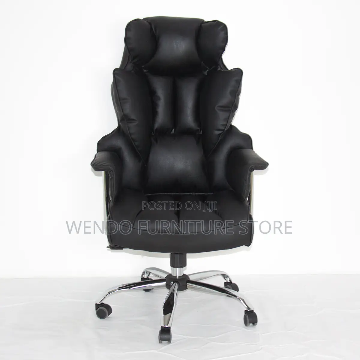 Office Chairs; Executive Leather Office Seat With Butterfly Backrest