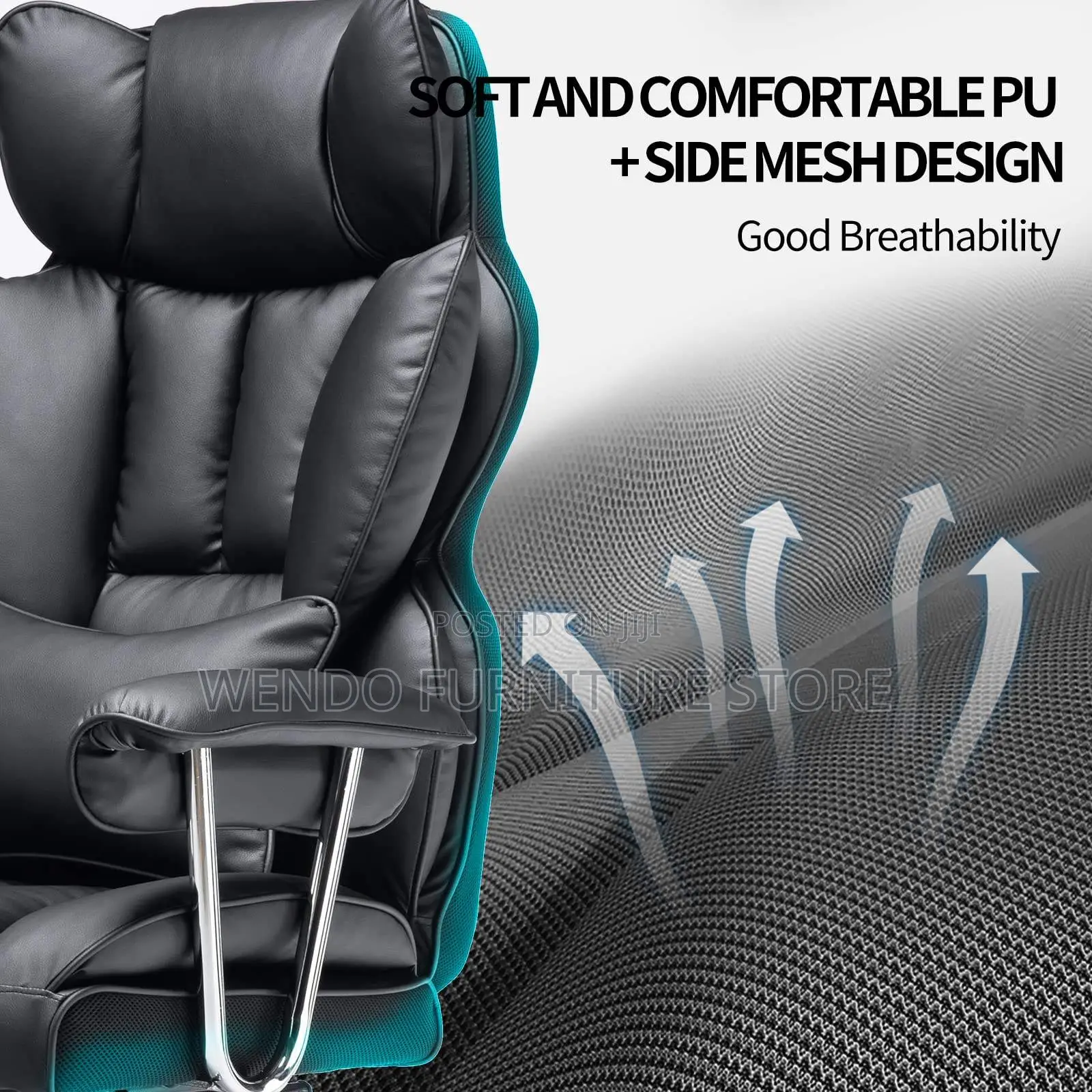Office Chairs; Executive Leather Office Seat With Butterfly Backrest