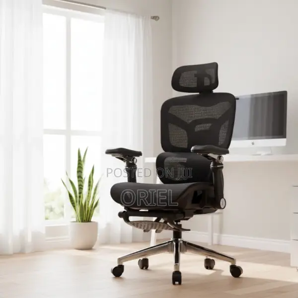 Office Chair : Black Orthopedic Mesh Office Chair