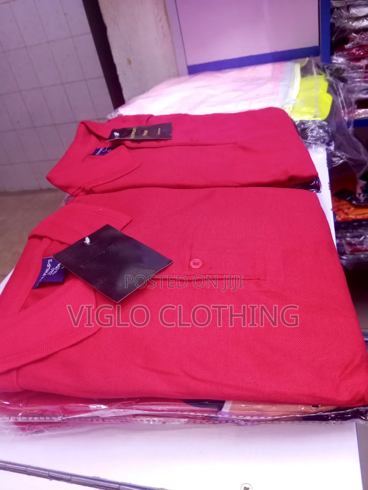 Plain Red Poloshirts in Wholesale and Single Orders