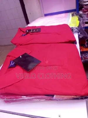 Plain Red Poloshirts in Wholesale and Single Orders