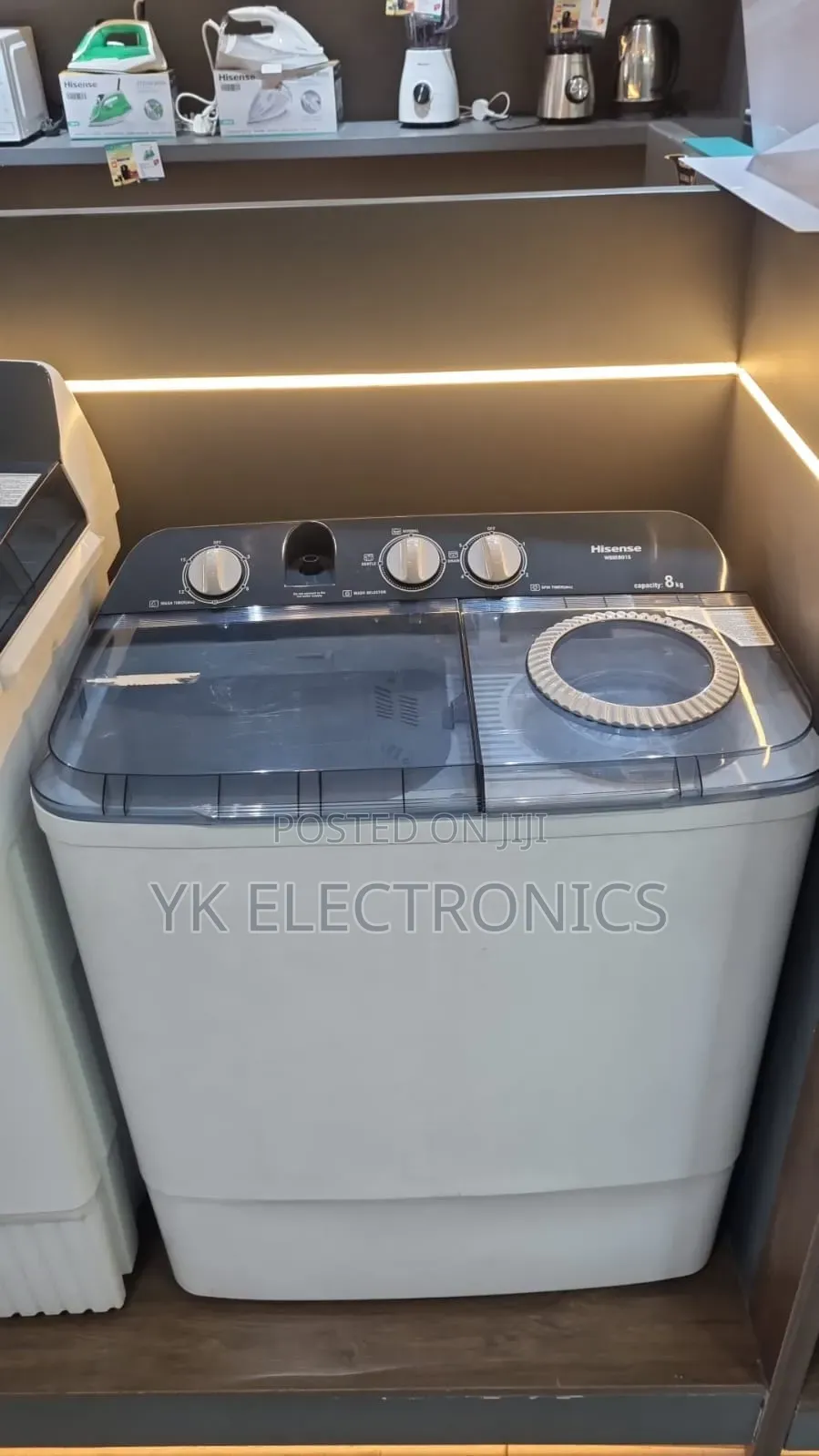 Hisense 8kg Twin Tub Washing Machine-Wsbe801s