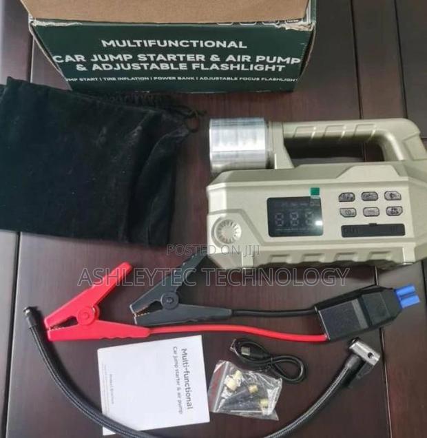 High Power, Jump Starter Digital Compressor, Adjustable Flash Light - thumbnail 2