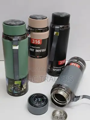 *316 Stainless Steel Thermal Cup With Carrying Strap 800ml