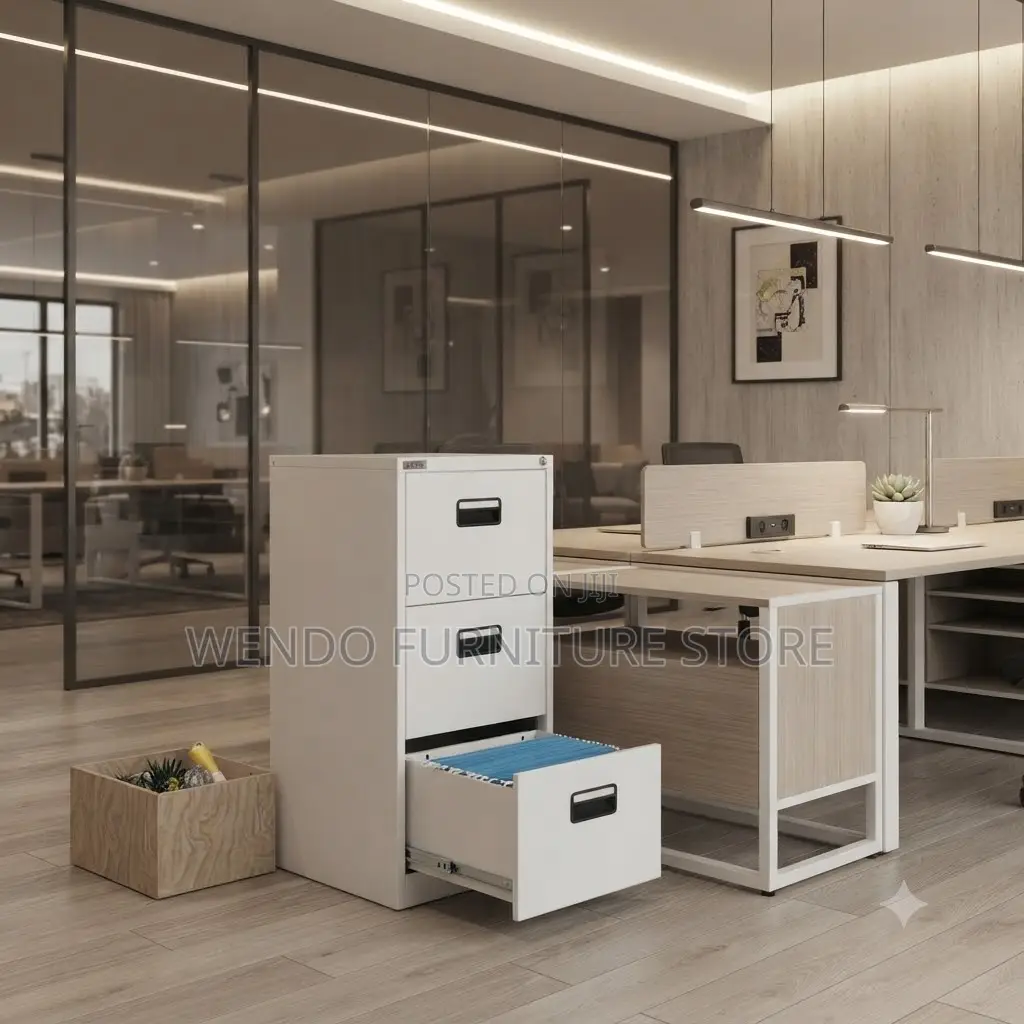 Office Cabinet; Three Lockers Steel Documents Storage Cabinets