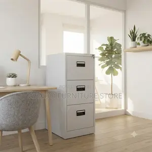Office Cabinet; Three Lockers Steel Documents Storage Cabinets