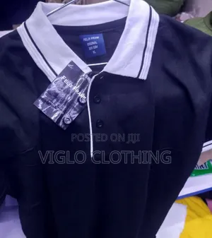White Body, Collar Black Poloshirts