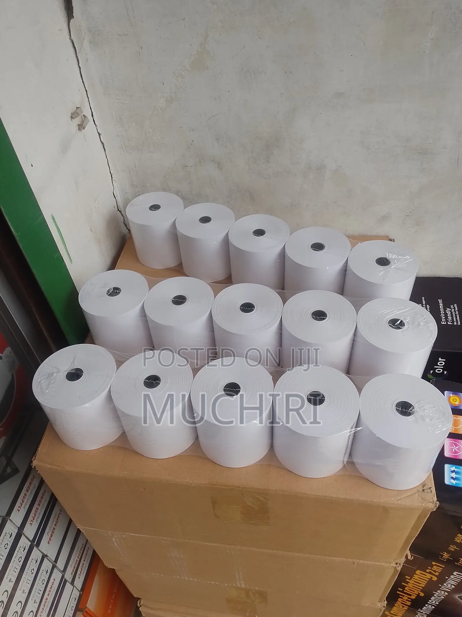 50 Pieces of 80mm by 80mm by 13mm Thermal Rolls Paper Rolls