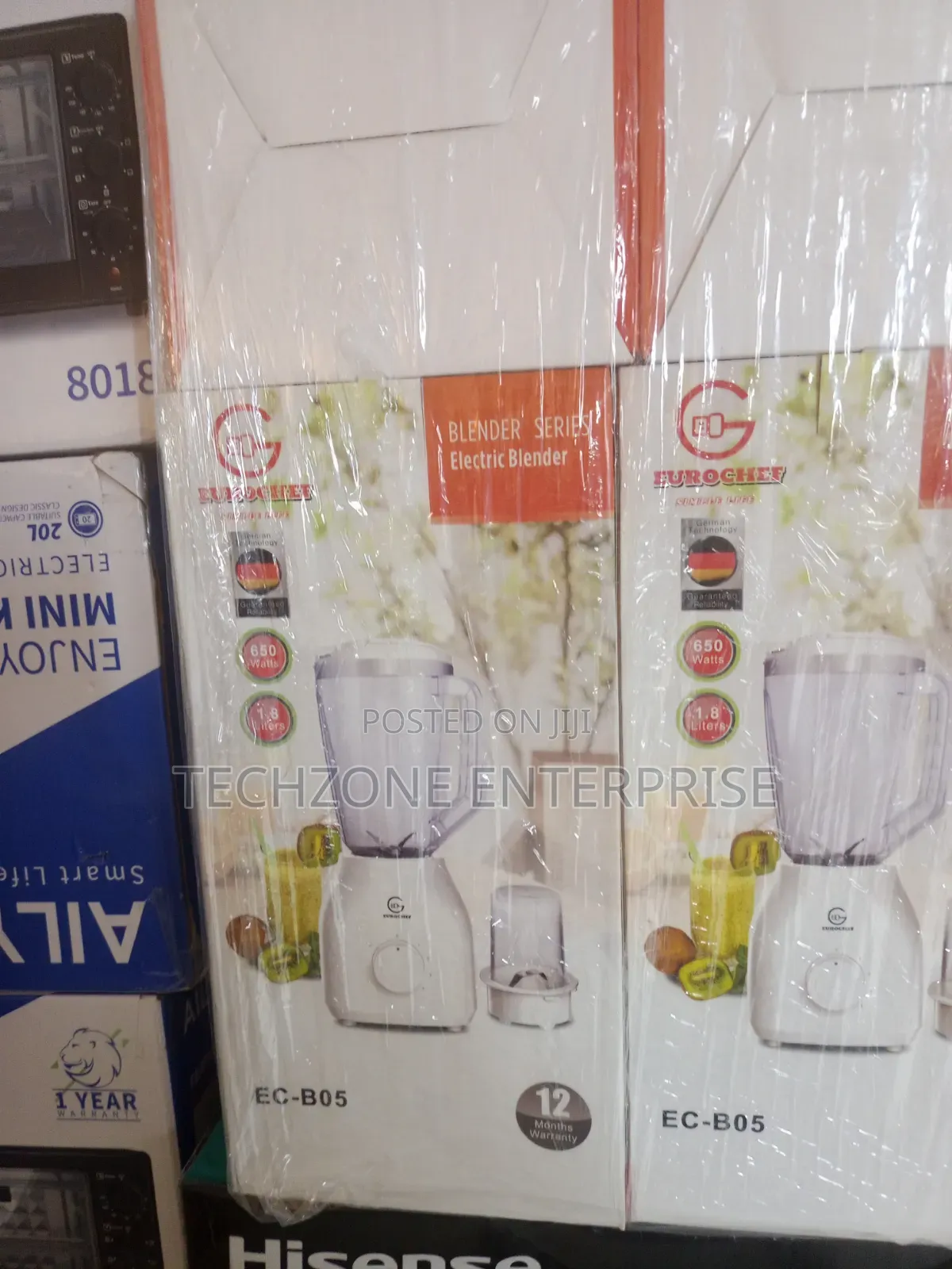 Eurochef 1.8 Liter 
With 4 Speed
3 Pin (With Fuse) Blender Warranty 