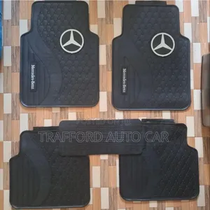 Plain White Logo Mercedes Floor Matts