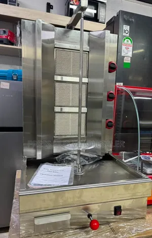 Commercial 3-Burner Gas Shawarma Machine – Stainless Steel