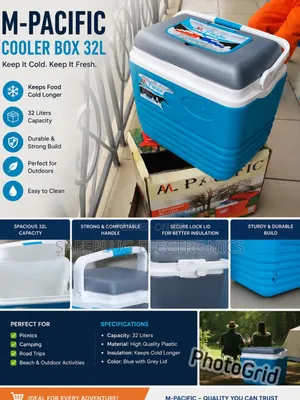 M-Pacific 32L Cooler Box – Heavy Duty Ice Chest for Camping, Travel