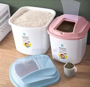 *Rice/Cereal Bucket With Measuring Cup 10kg