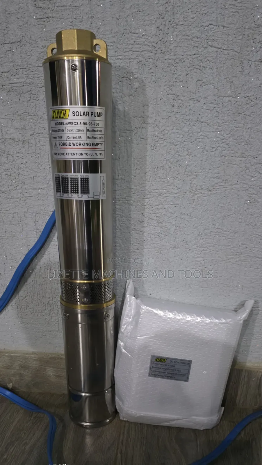 90m Head Kunda Solar Submersible Pump 750W