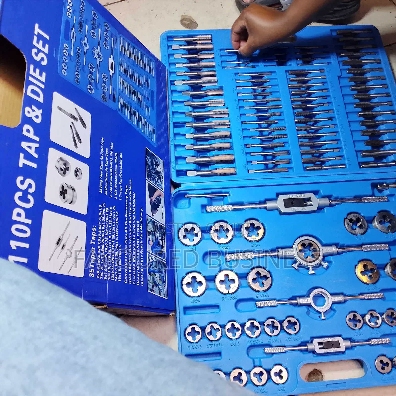 Approved Threading Tool Box 110 PC /Top Guarant Tap and Die Pieces