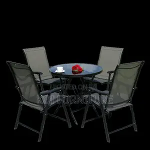 Dining Set; 4 Seater Foldable Outdoor Set