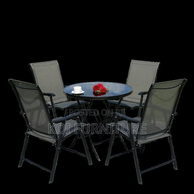 Dining Set; 4 Seater Foldable Outdoor Set - thumbnail 2
