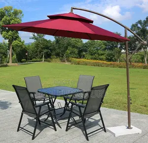 Dining Set; 4 Seater Foldable Outdoor Set