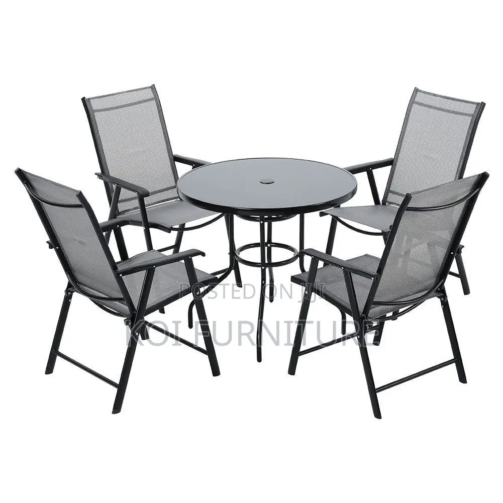 Dining Set; 4 Seater Foldable Outdoor Set