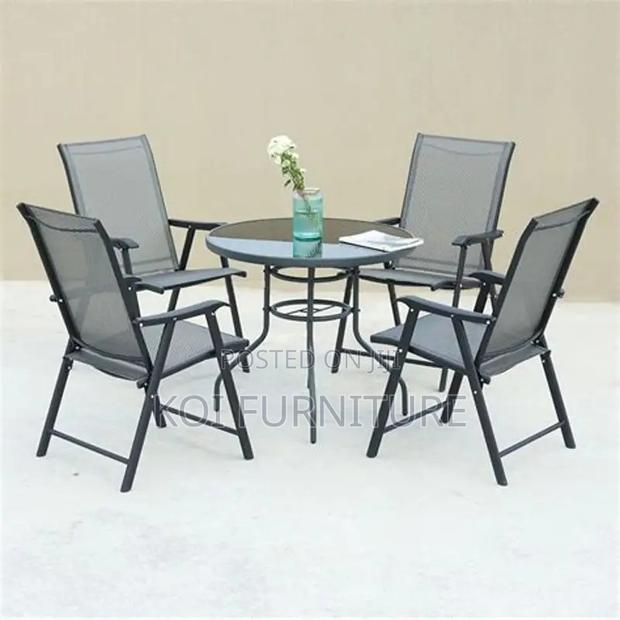 Dining Set; 4 Seater Foldable Outdoor Set - thumbnail 7