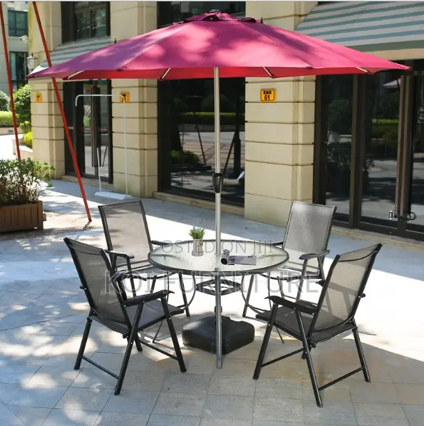 Dining Set; 4 Seater Foldable Outdoor Set