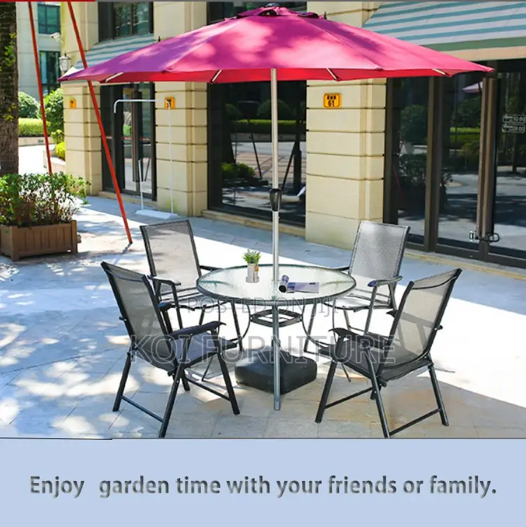 Dining Set; 4 Seater Foldable Outdoor Set