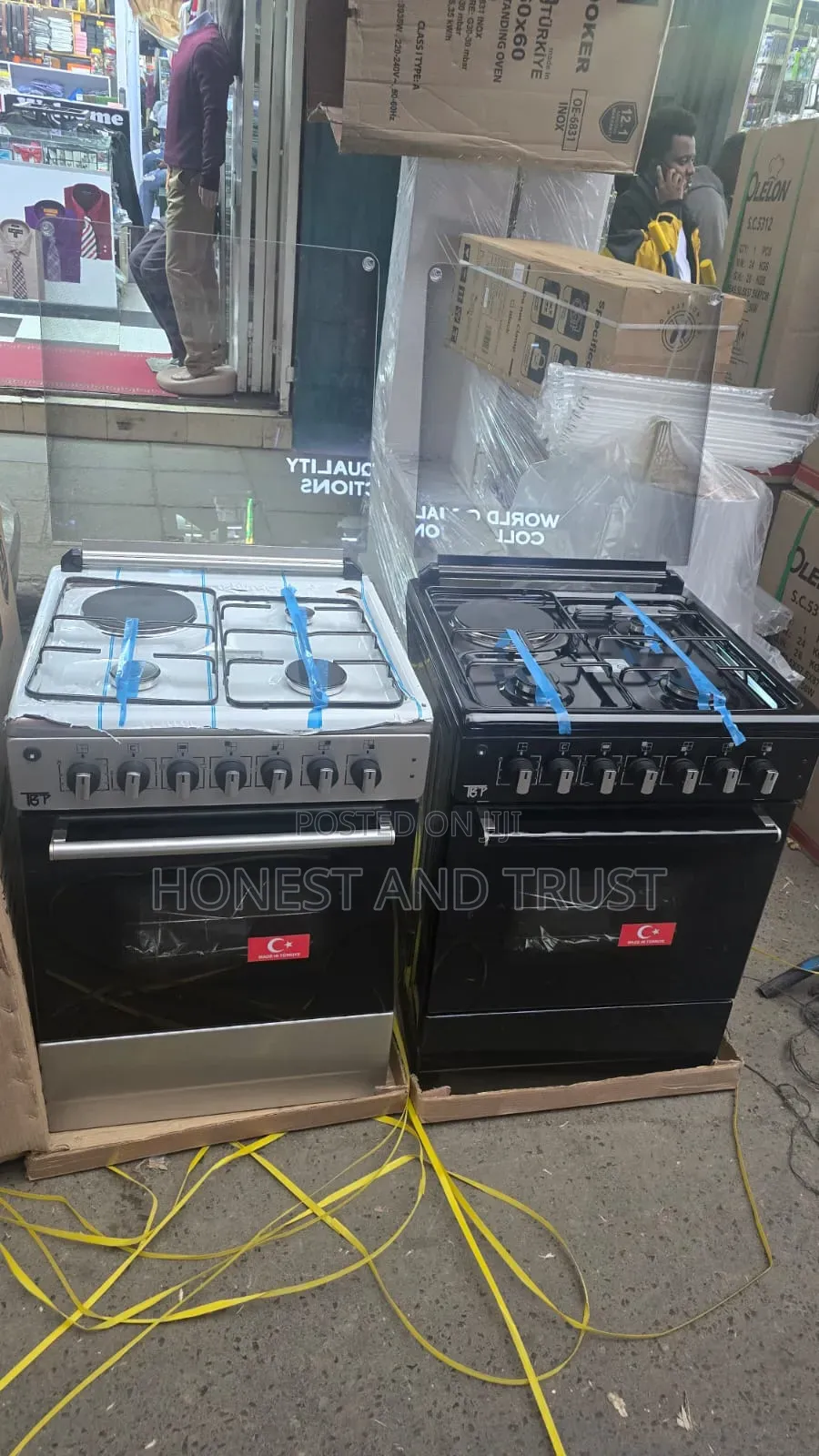 Turkey 60×60 Cm 
 3 Gas + 1 Electric Turbo Fan and Cast Iron