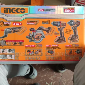 INGCO Cordless Combo Kit, Impact Wrench, Circular Saw, in DIY Tool Set