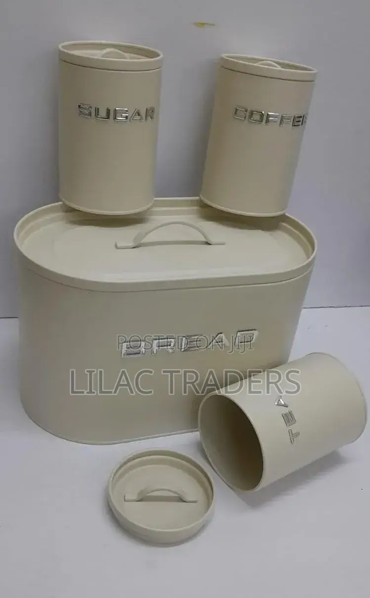 Elegant Bread Bin Storage With Canisters Jars