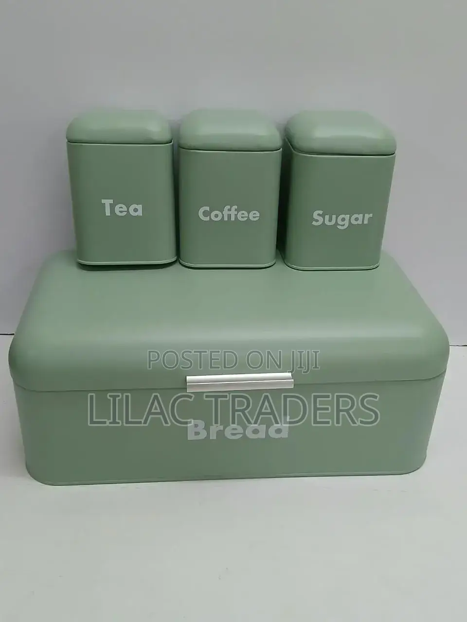 *Unique and Elegant Bread Storage Bin With 3pcs Canisters* _Alloy