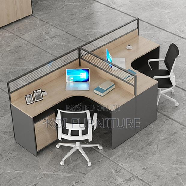 Office Workstation; Two Users Occupation Curved Office Workstation - thumbnail 6