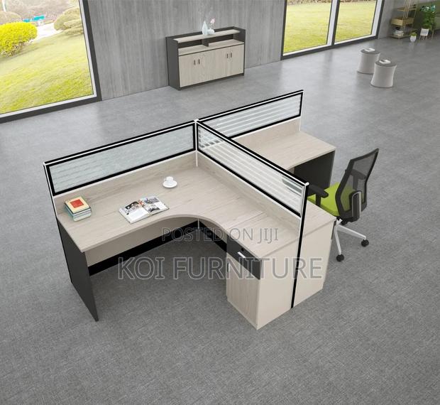 Office Workstation; Two Users Occupation Curved Office Workstation - thumbnail 7