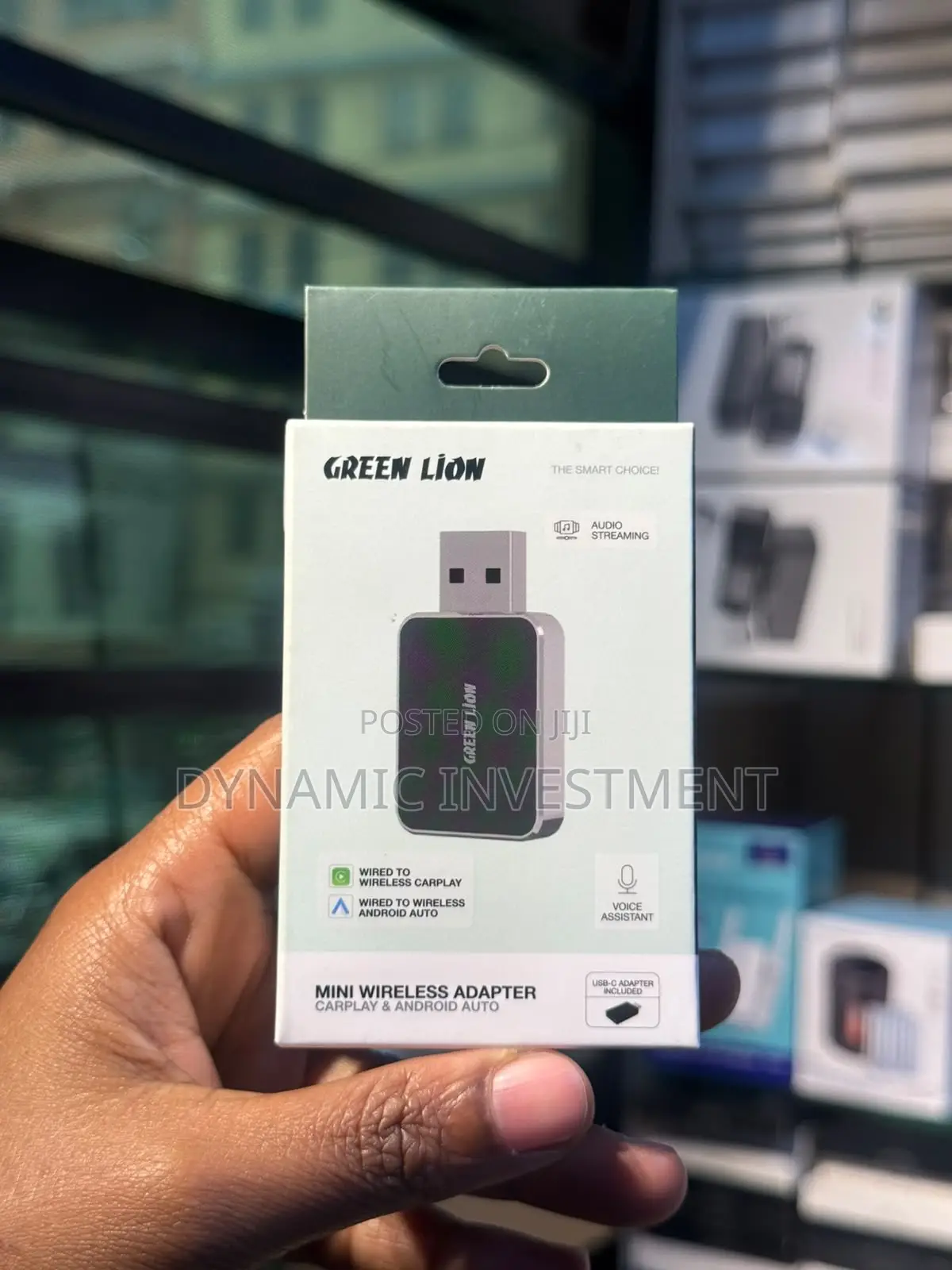 Green Lion Mini Wireless Adapter CarPlay Car Play Android Auto –