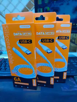 Type-C USB Fast Charging Cable 6A 120W 1M YK Design YK-S06 Silicone