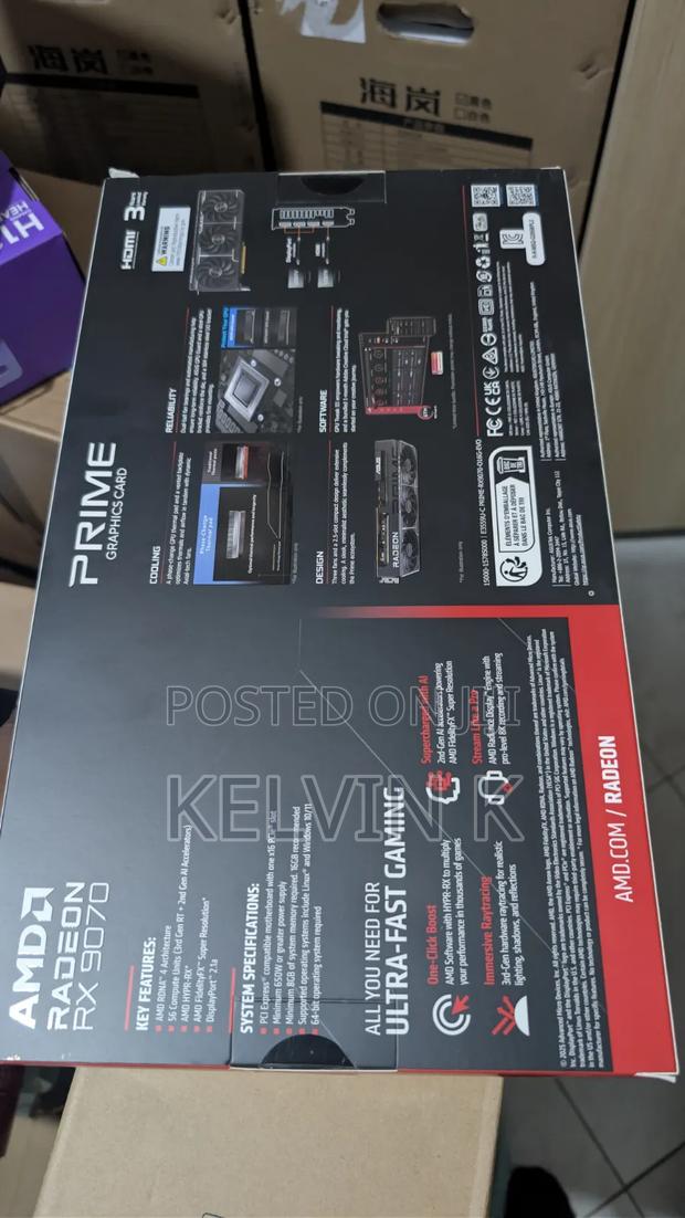 ASUS Prime Rx 9070 16gb Gaming Graphics Card Gpu - thumbnail 3