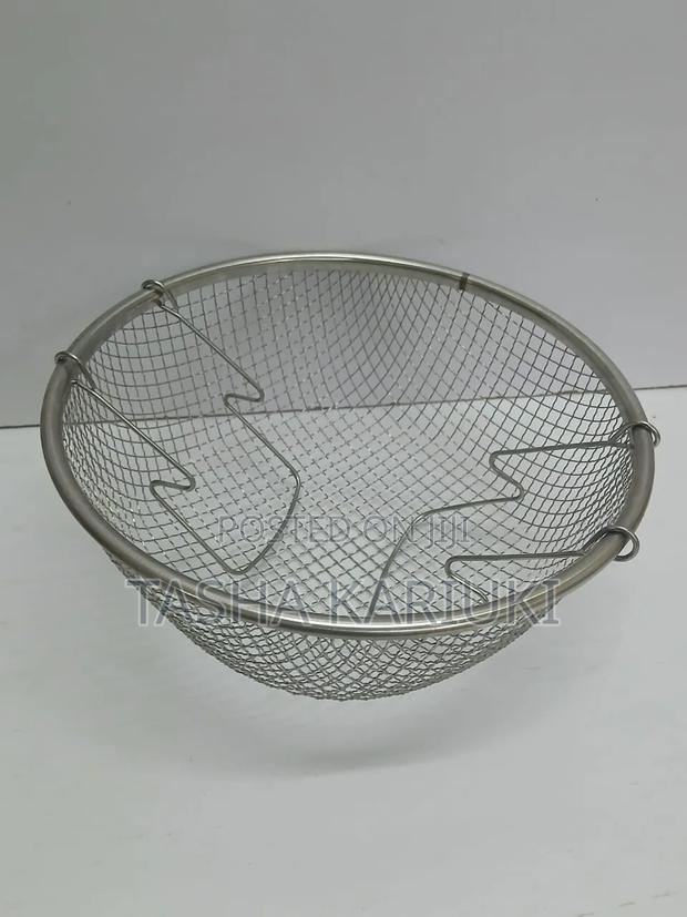 *Stainless Steel Deep Frying Basket