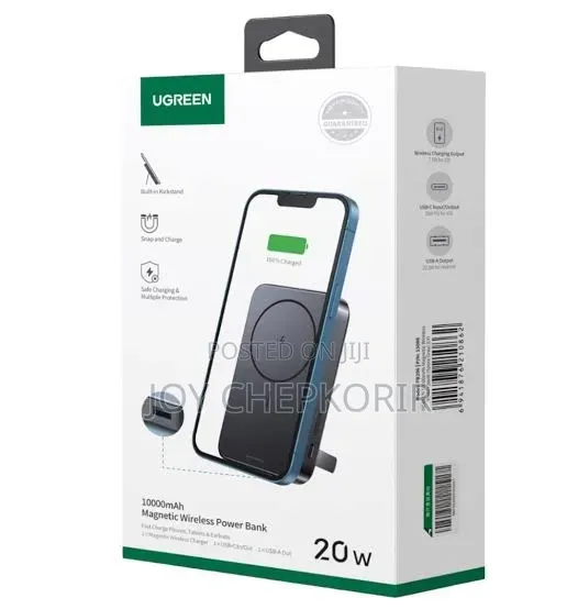 UGREEN PB561 10,000mAh Magnetic Wireless Power Bank.