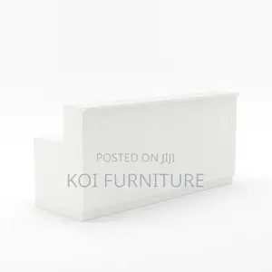Reception Desk; 2 Meters White Front Office Reception Urban Lobby Desk